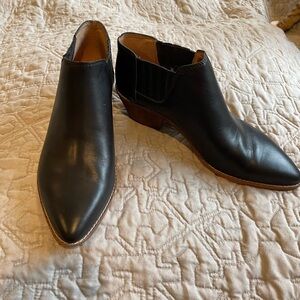 Madewell black leather cowboy boots Size 8 NWOT
